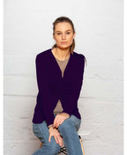 Bay Road Merino Womens Button Cardi - Navy