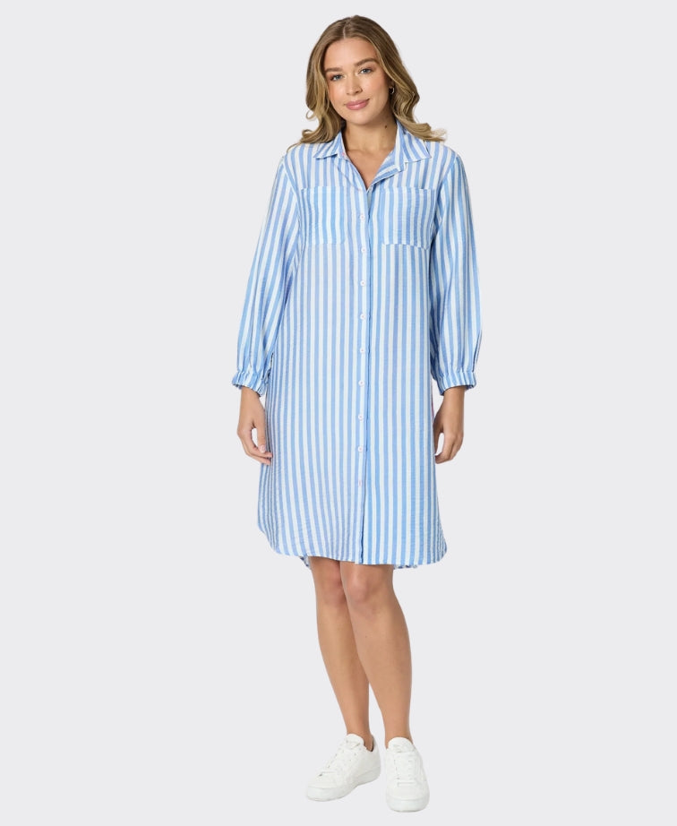 Threadz Shirtdress Pier Stripe