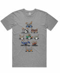 Isthatso Mens Famous Drum Kit Tee - Grey Marle