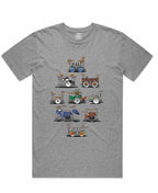 Isthatso Mens Famous Drum Kit Tee - Grey Marle