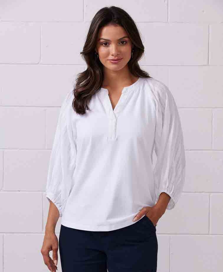 Newport Blouse Imogen Mixed - White