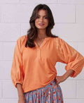 Newport Blouse Imogen Mixed - Peach