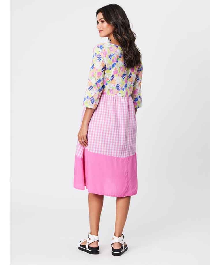 Classified Dress Amalfi Print - Pink/White