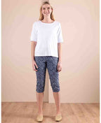 Esplanade Pant 3/4 Cotton/Nylon Printed - Blue Print