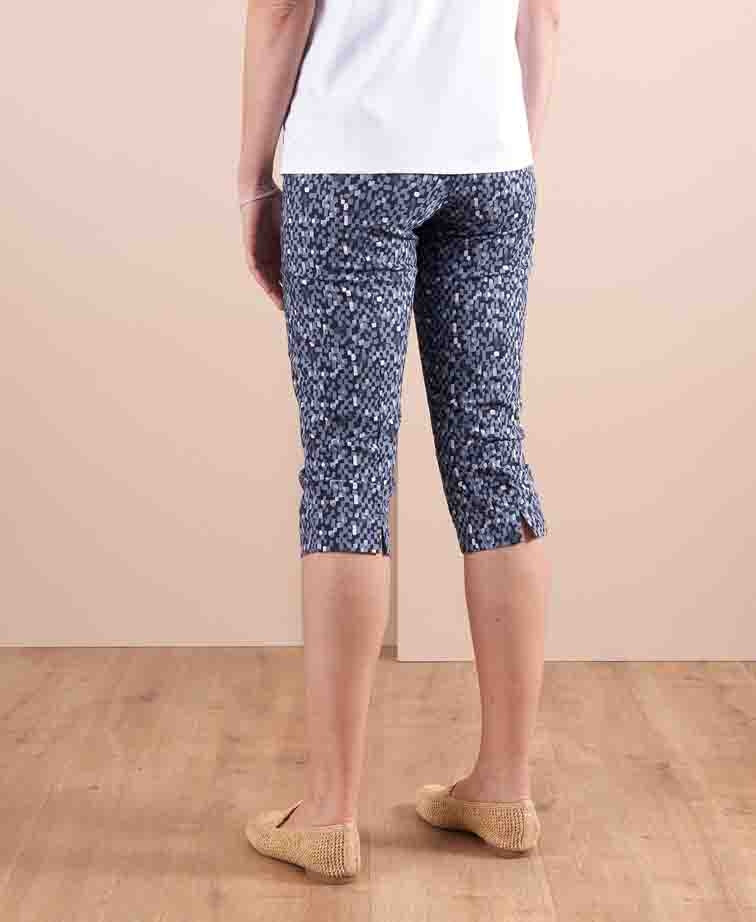 Esplanade Pant 3/4 Cotton/Nylon Printed - Blue Print