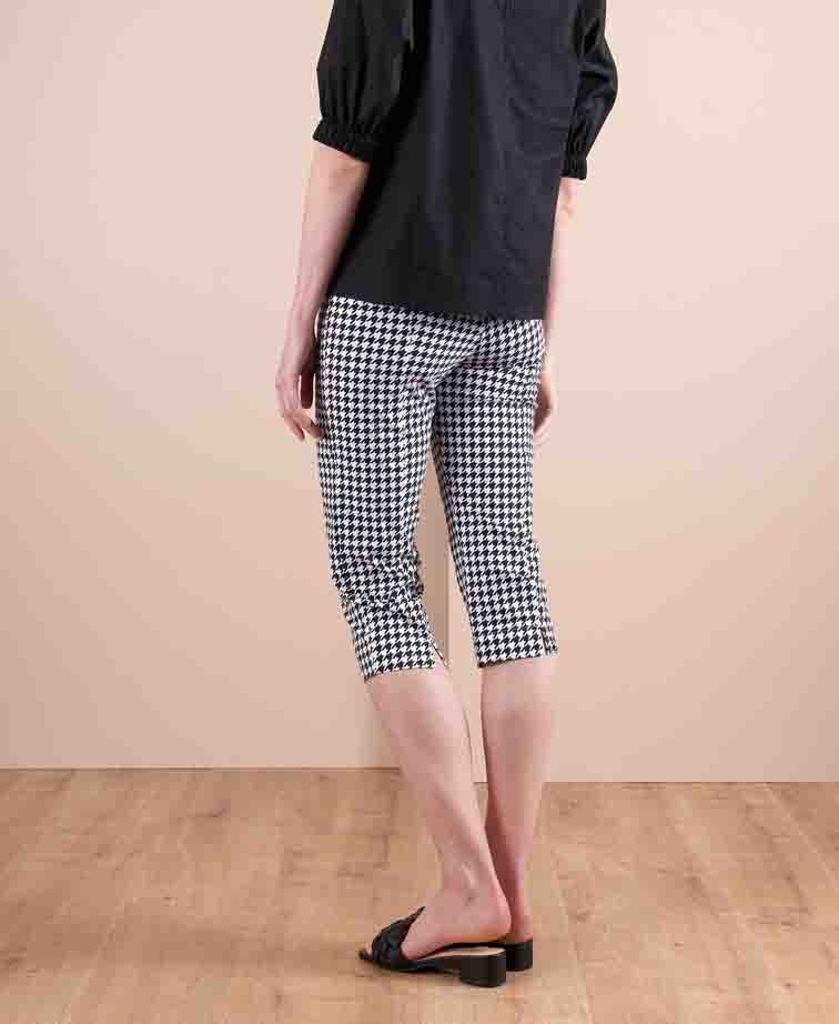 Esplanade Pant 3/4 Cotton/Nylon Printed - Houndstooth