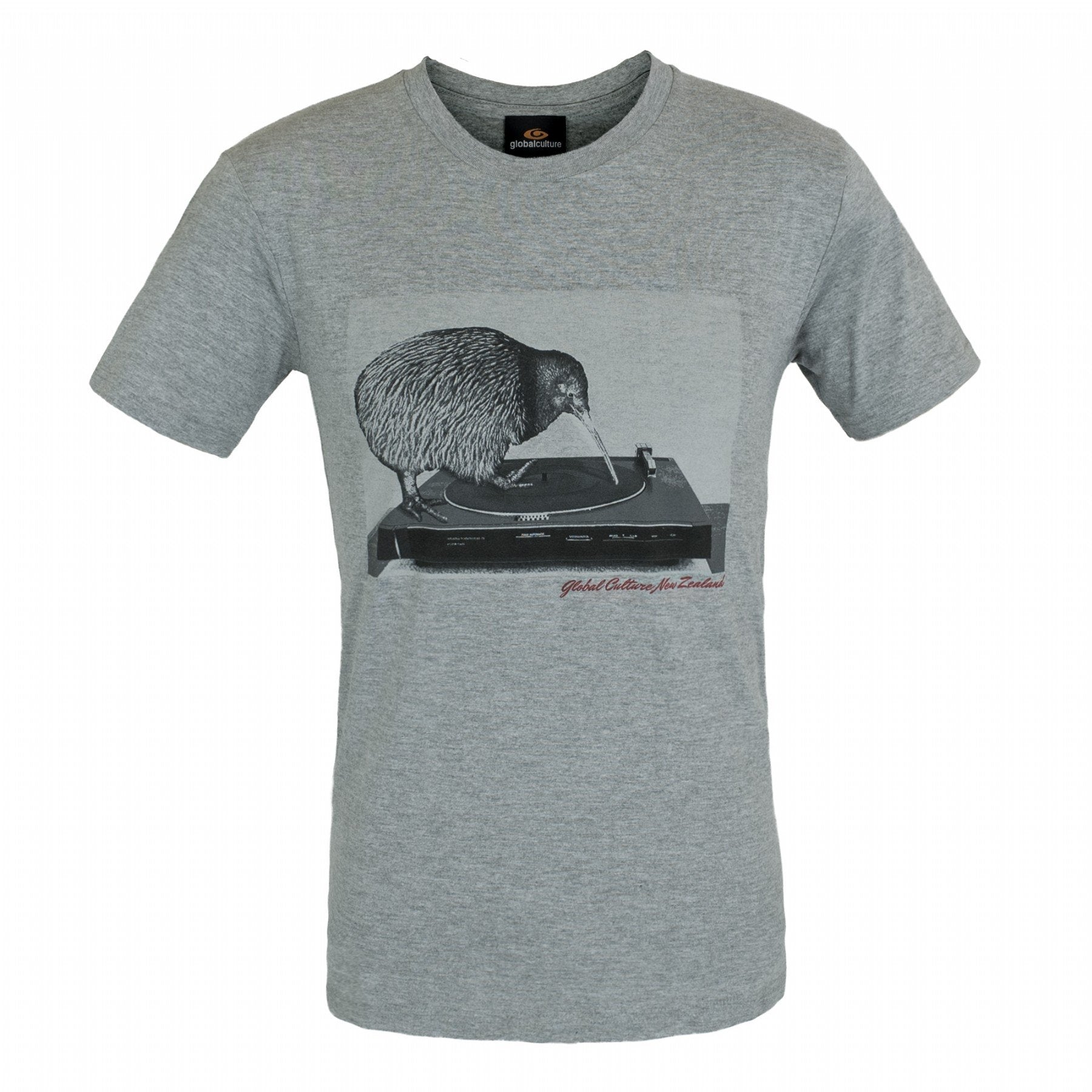 Global Culture Dub Kiwi Mens Tee - Grey Marle