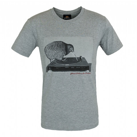 Global Culture Dub Kiwi Mens Tee - Grey Marle