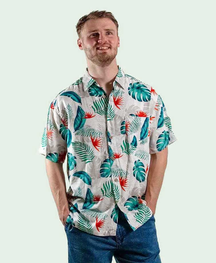 Kingston Grange Shirt S/S Bamboo Tahiti - Tahiti