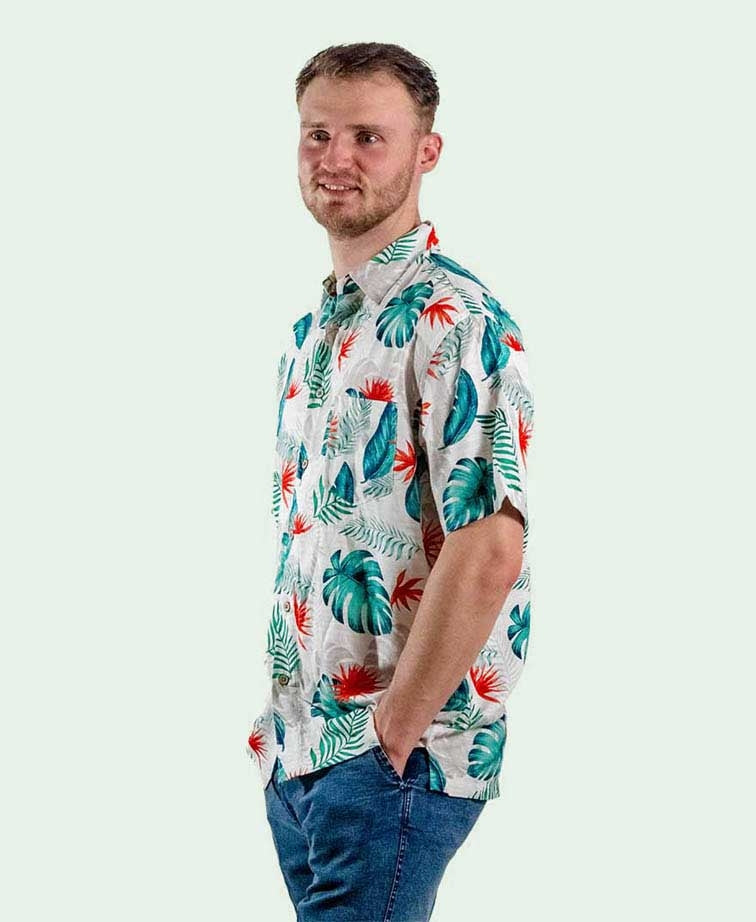Kingston Grange Shirt S/S Bamboo Tahiti - Tahiti