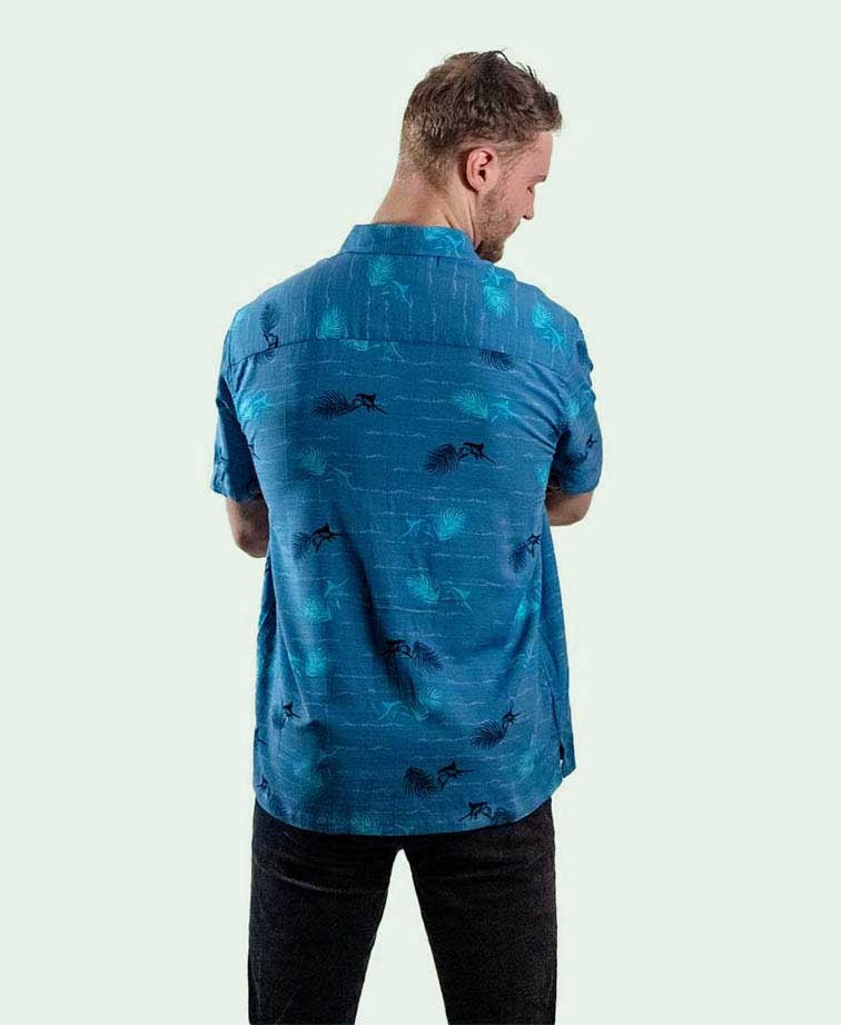 Kingston Grange Shirt S/S Bamboo Deep Sea - Deep Sea
