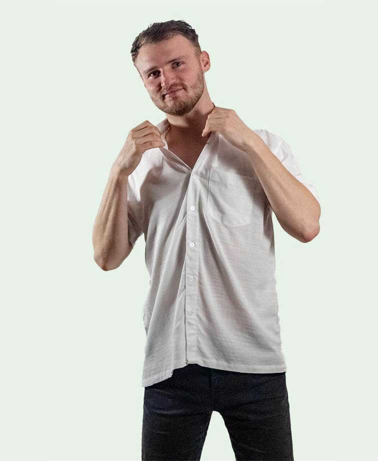 Kingston Grange Shirt S/S Bamboo White - White
