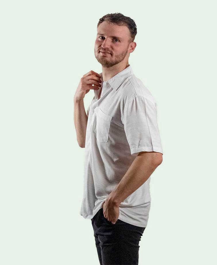 Kingston Grange Shirt S/S Bamboo White - White