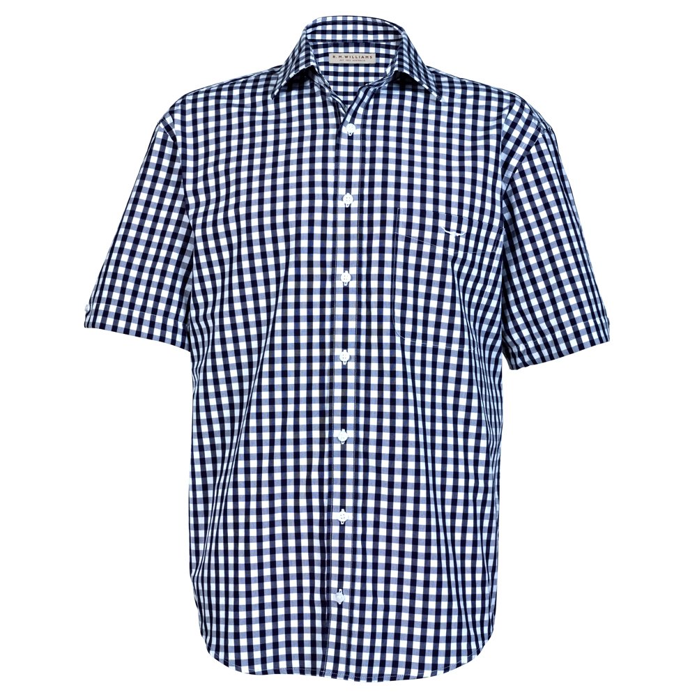 RMW Hervey S/S Shirt Check - Navy/White