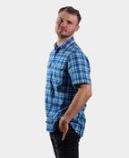 Thomas Cook Shirt S/S Baxter - Blue/Tan