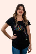 Isthatso Tee Womens Factory Butterflies - Black