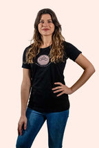 Devo Tees Ladies Bike Print Tee - Black