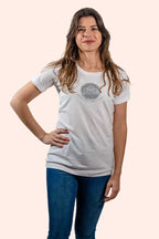 Devo Tees Ladies Bike Print Tee - White