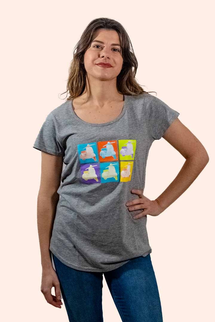 Isthatso Tee Womens Vespa's - Grey