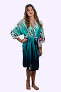 Essence Robe Satin Print - Pacific