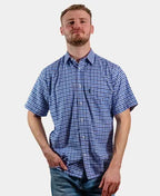 Aertex Shirt S/S Somerset Check - Blue Check