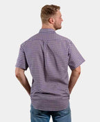 Aertex Shirt S/S Somerset Check - Wine Check