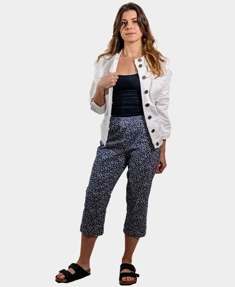 Esplanade Pant 3/4 Cotton/Nylon Printed - Flock