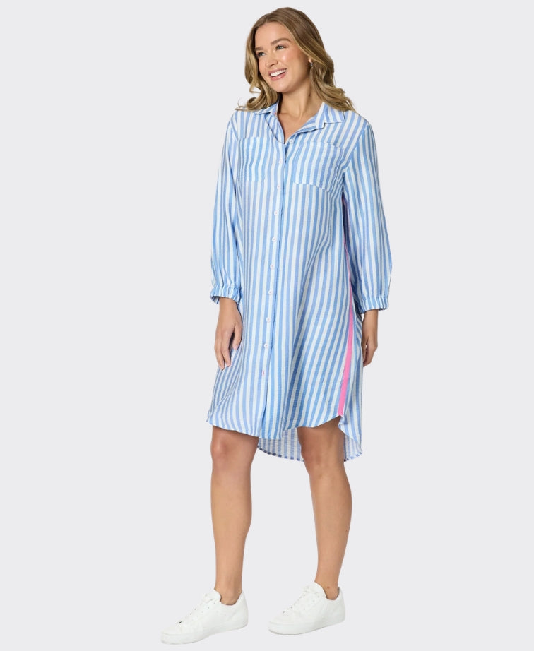 Threadz Shirtdress Pier Stripe