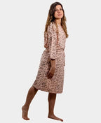 La Boutique Robe Knit Print - Peach