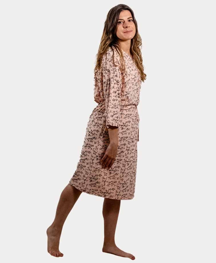 La Boutique Robe Knit Print - Peach