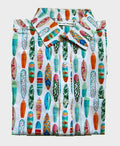 Michel Rouen Shirt S/S Cotton Surfboard Print - White