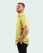 Michel Rouen Shirt S/S Linen Flower Print - Print