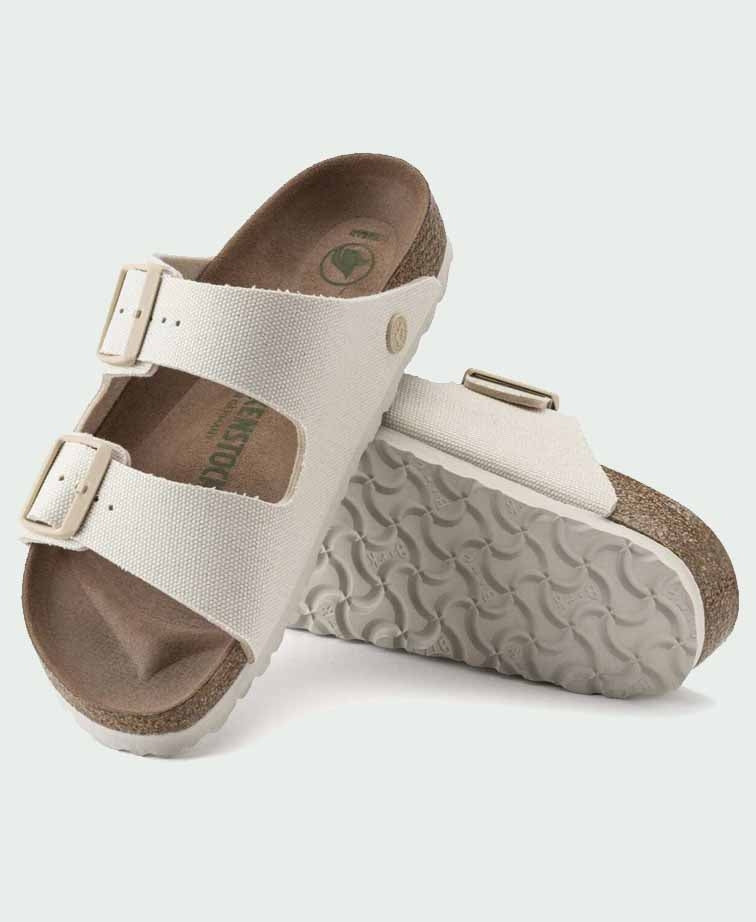 Birkenstock Arizona Vegan Canvas Regular Eggshell - Eggshell