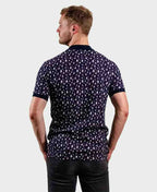 T&R Polo S/S Boat Print - Navy