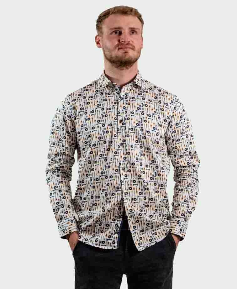 T&R Shirt L/S Music Print - Multi