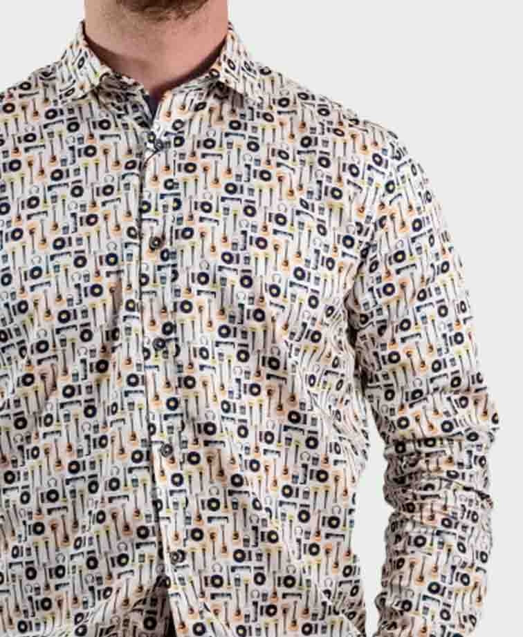 T&R Shirt L/S Music Print - Multi