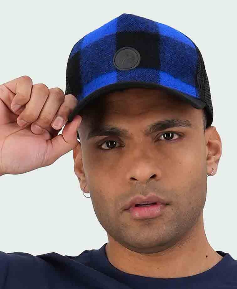 Swanndri Swanni Trucker Cap - Blue/Blk Check