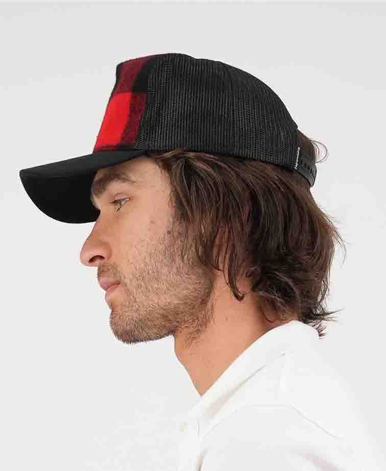 Swanndri Swanni Trucker Cap - Red/Blk Check