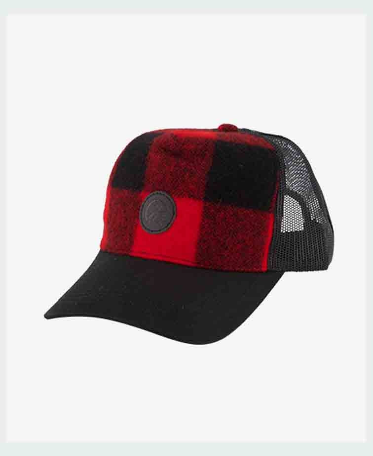 Swanndri Swanni Trucker Cap - Red/Blk Check