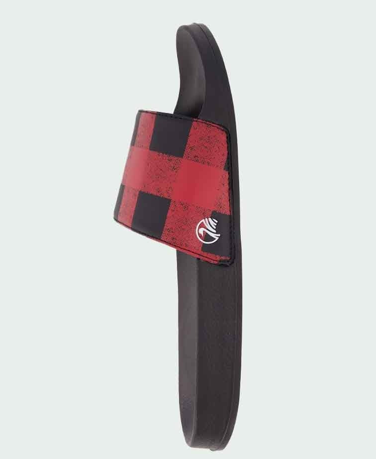 Swanndri Swanni Checked Slides - Red/Blk Check