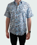 Berlin Shirt S/S Photo Print - Blue