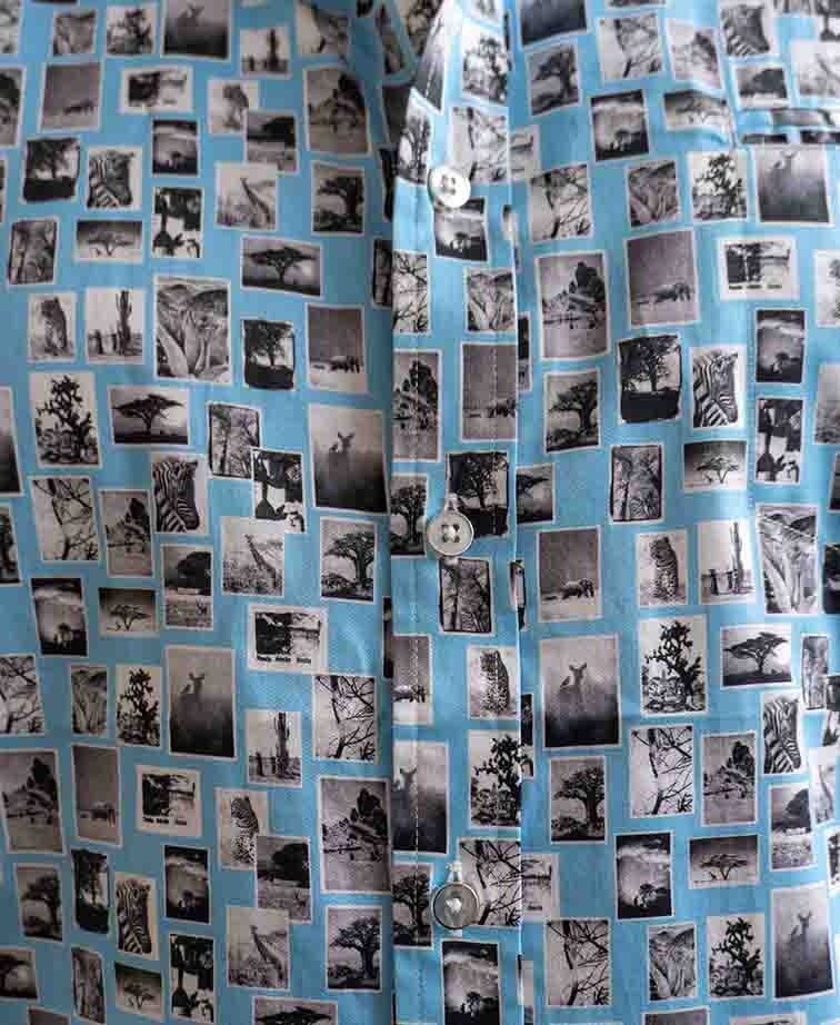 Berlin Shirt S/S Photo Print - Blue