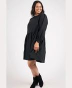 Elm Dress River Drop Waist - Black