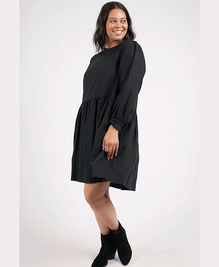 Elm Dress River Drop Waist - Black