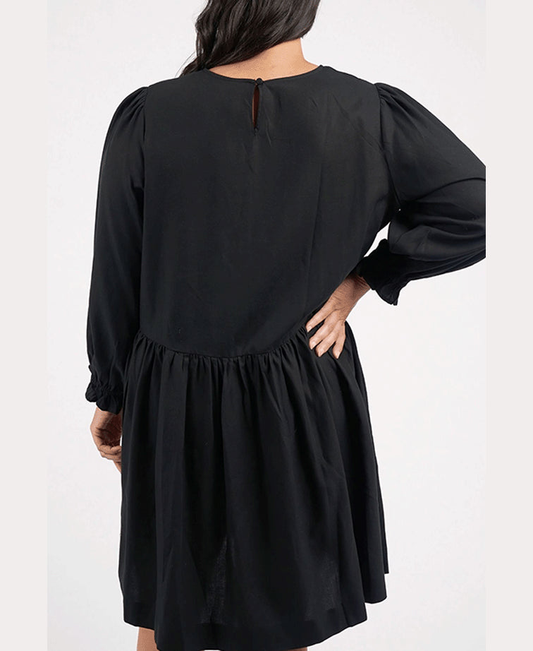 Elm Dress River Drop Waist - Black