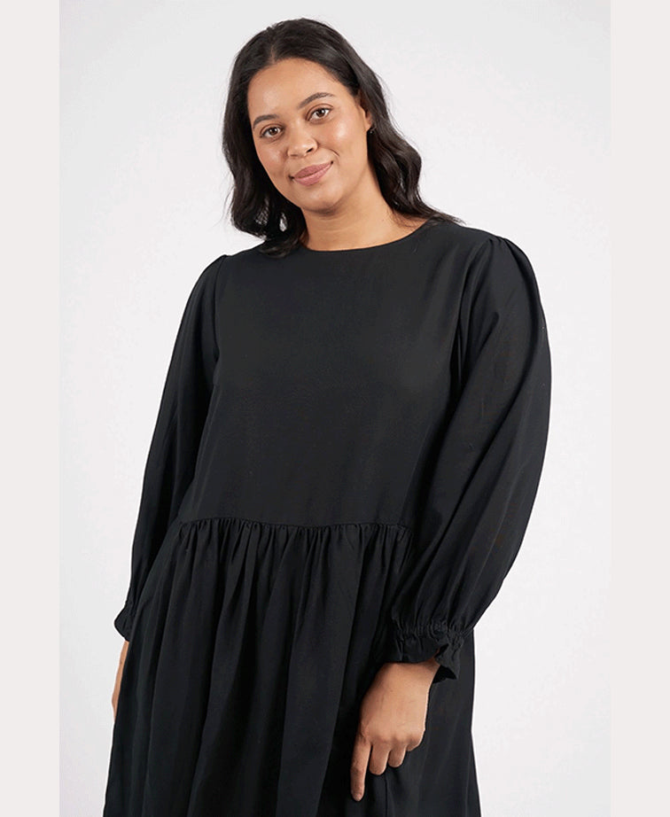 Elm Dress River Drop Waist - Black