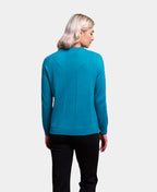 Memo Jumper Side Split Detail Button Hem - Turquoise