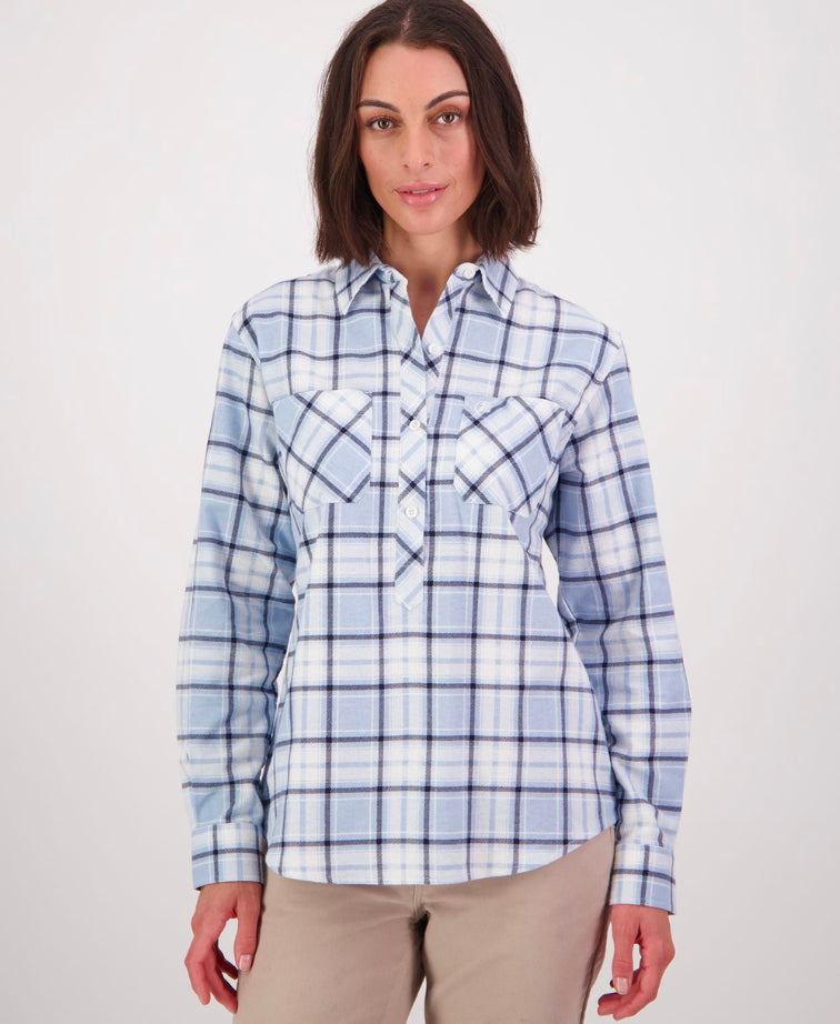 Swanndri Womens Egmont Shirt - Blue