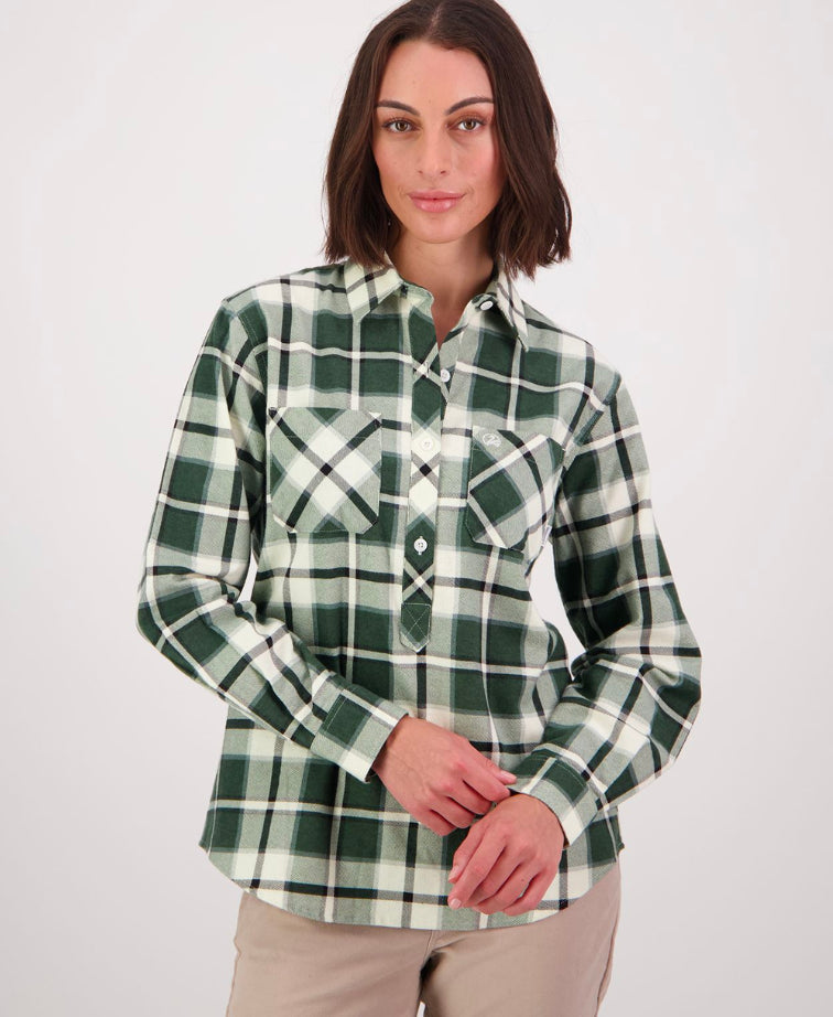 Swanndri Womens Egmont Shirt - Moss
