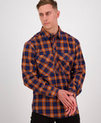 Swanndri Barn Yarn Dye Shirt - Burnt Orange